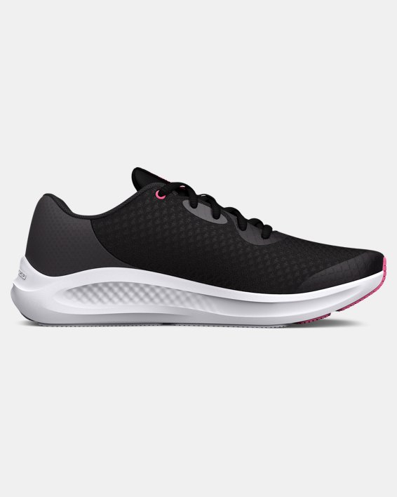 Girls' Grade School UA Charged Pursuit 3 Running Shoes in Black image number 6